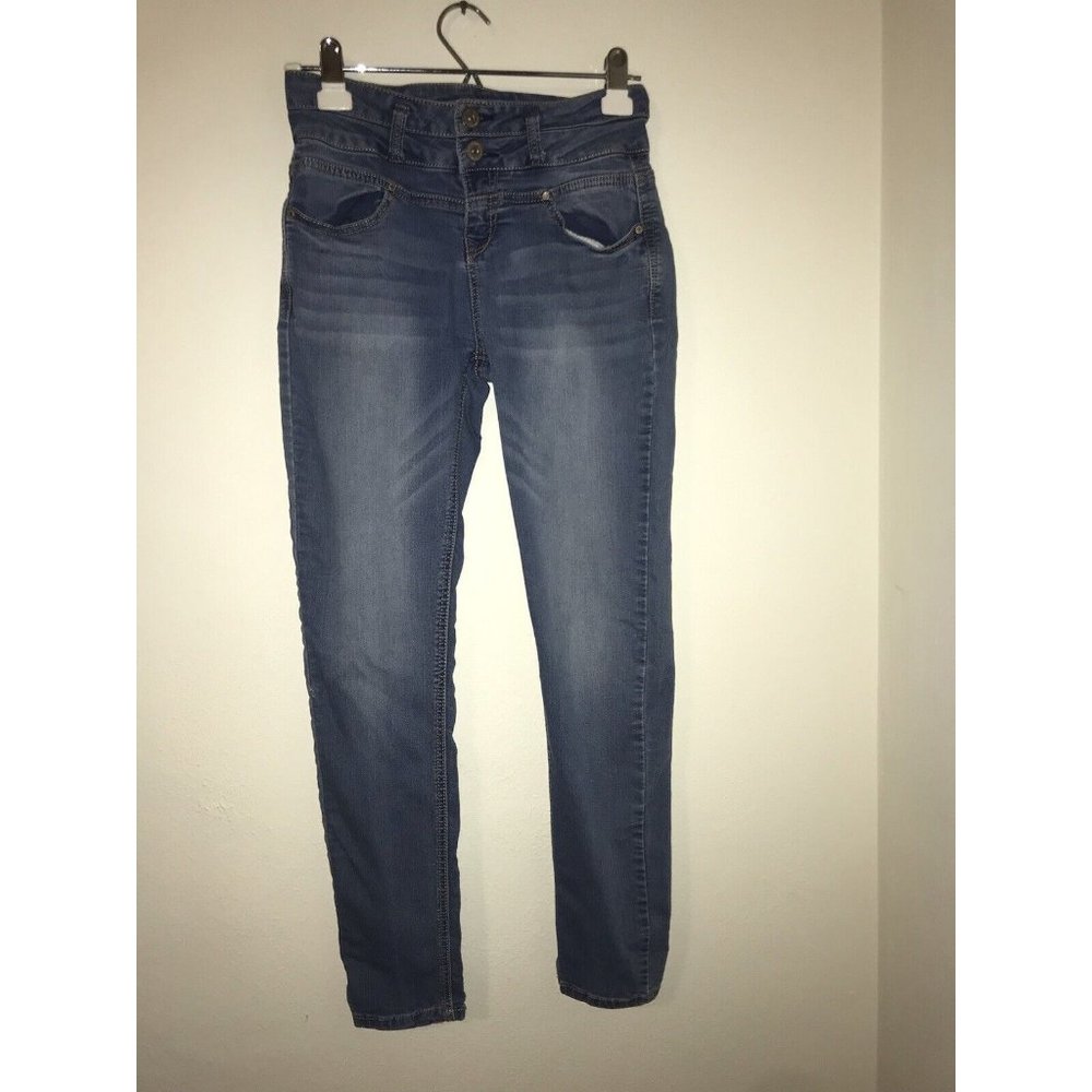 Wallflower Women Jeans Size 2 26x28 Low Ride Skinny Denim Double Button